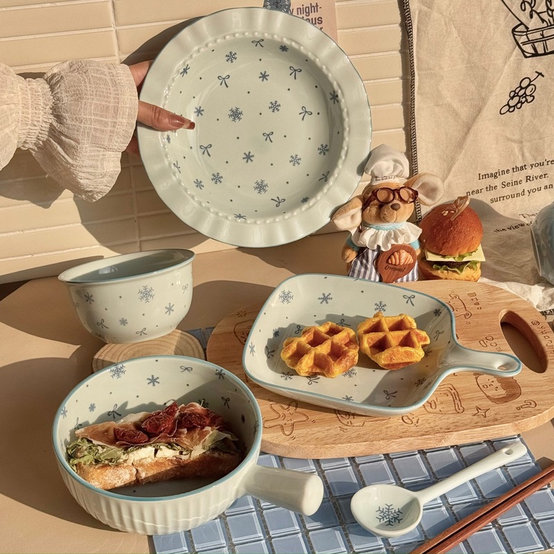 初雪食器ins風家庭用カップル料理皿かわいい食器セットきれいな食器皿皿皿皿皿皿皿皿皿皿皿皿がいい|undefined