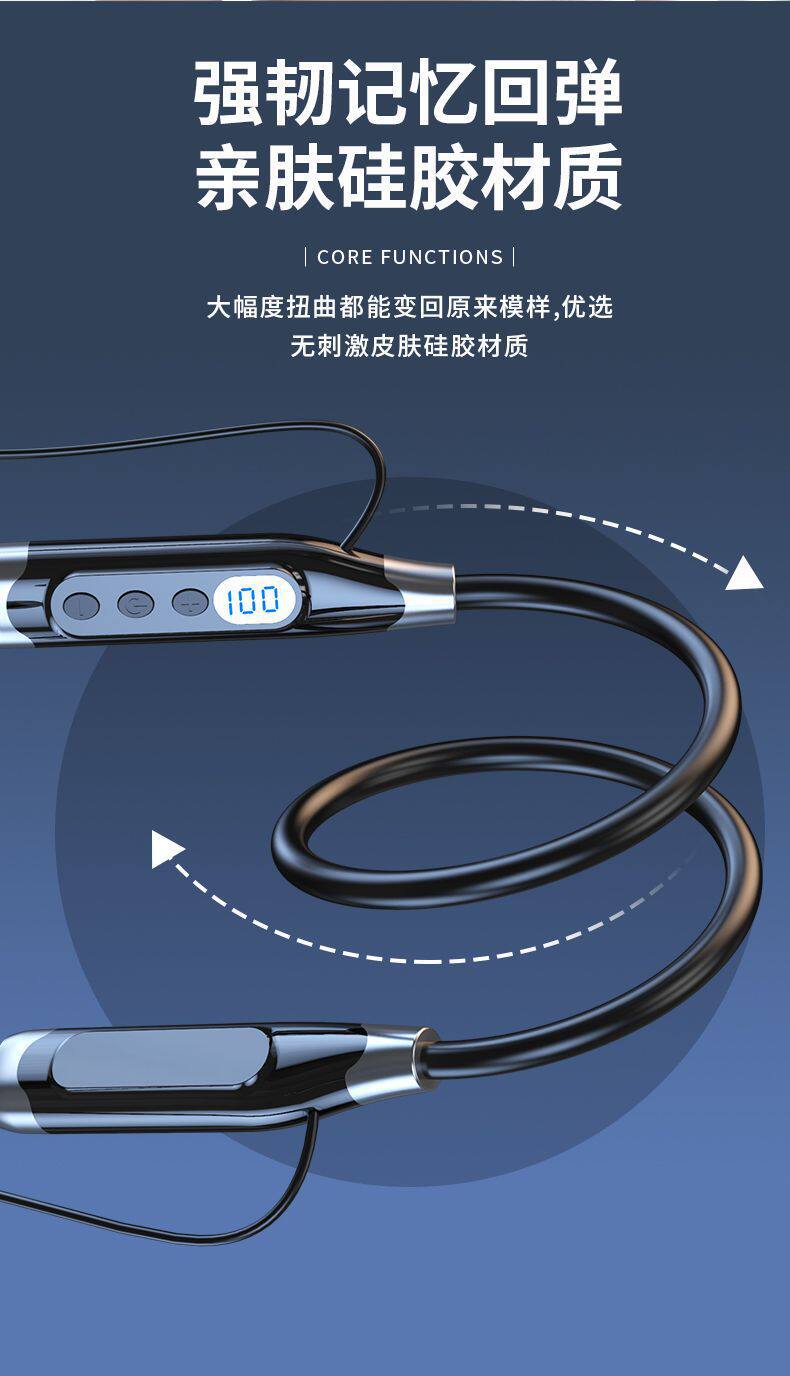 Wireless Bluetooth headphones with card slot, karaoke function, neckband design, ultra-long battery life, noise cancellation, suitable for gaming and sports, compatible with Huawei and Apple devices