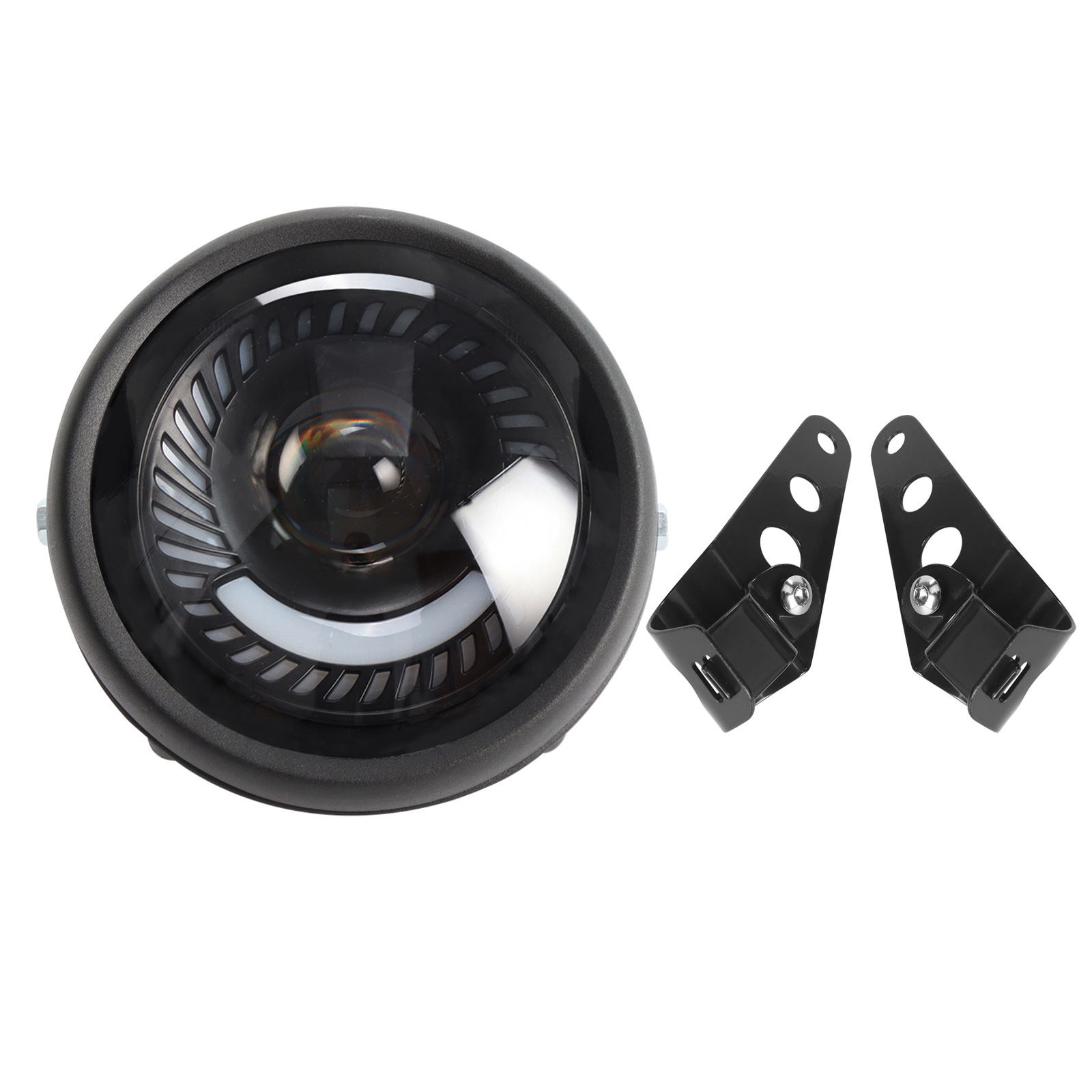 Motorcycle Swirl-Shaped 6.5inch Led Headlight Harley Led Headlight Retro Headlight Metal Led Headlight