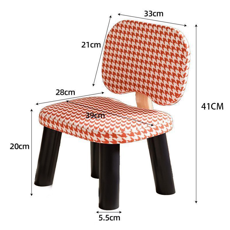 쇼트 스타일 [면과 린넨] 28*39*41, 앉은키 20CM, 물떼새 격자 따뜻한 오렌지