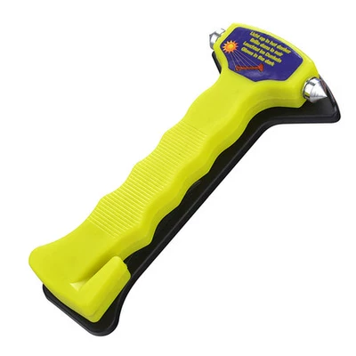 Car Window Breaker Artifact to — Qəza çəkici - 10-of-people-chose-luminous-version-easily-breaks-windows-lemon-yellow-comes-with-base