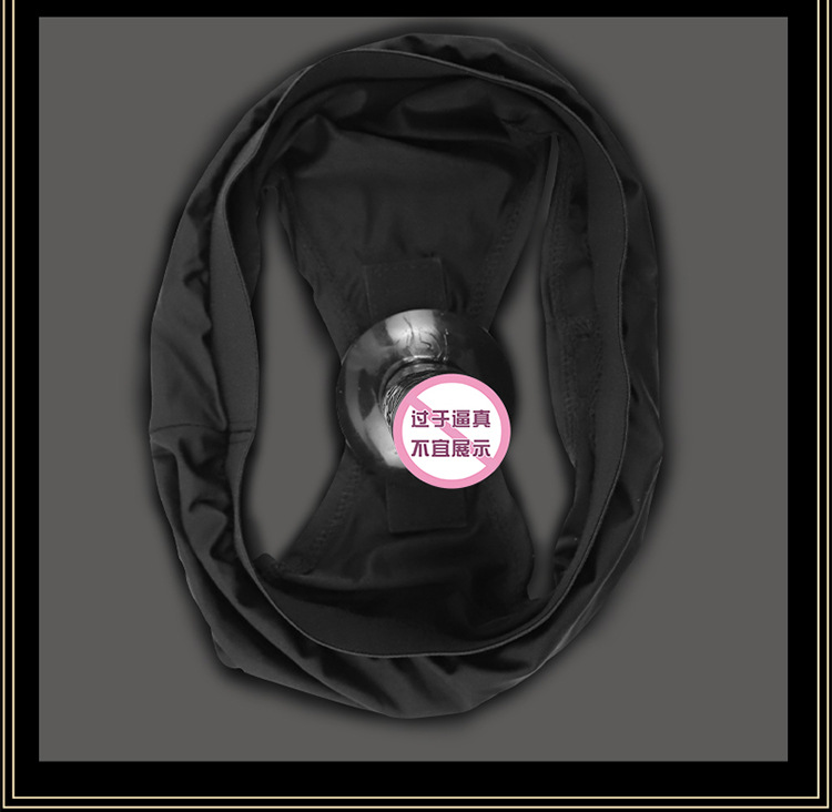 Wearable Self-Pleasure Underwear for Adults, Invisible Single-Head Design, Plush Material, Black — detail image 17