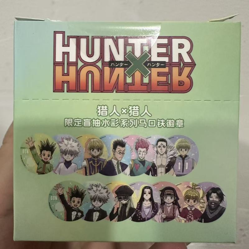 正版全职猎人上海快闪限定水彩系列徽章盲盒盲抽动漫周边|undefined