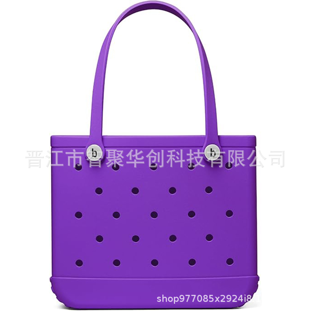 Eva bolsa de playa bolsa de agujero ligera europea y americana moda diy bolsa de mano de gran capacidad bolsa de hombro especial junto al mar