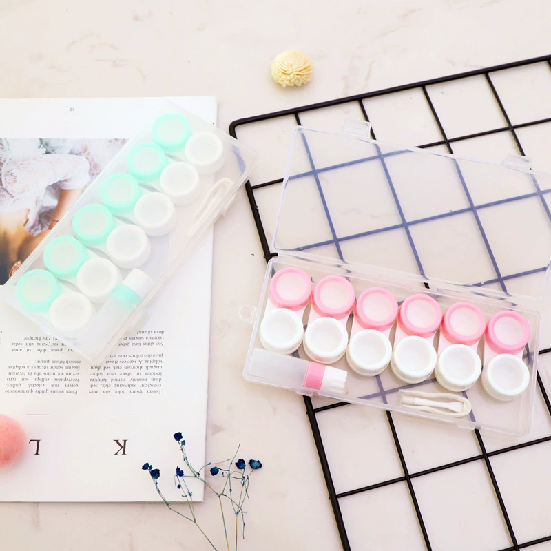 Transparent invisible glasses, handheld double storage box, simple and elegant design