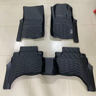 Triton Four-Door Right-Hand Drive 2019-2022 Floor Mats Triton Right-Hand Drive Floor Mats 2021 Special Car-Specific Tpe Floor Mats (Modelə uyğun ayaqaltı) - black-triton-four-door-right-hand-drive-2019-2022