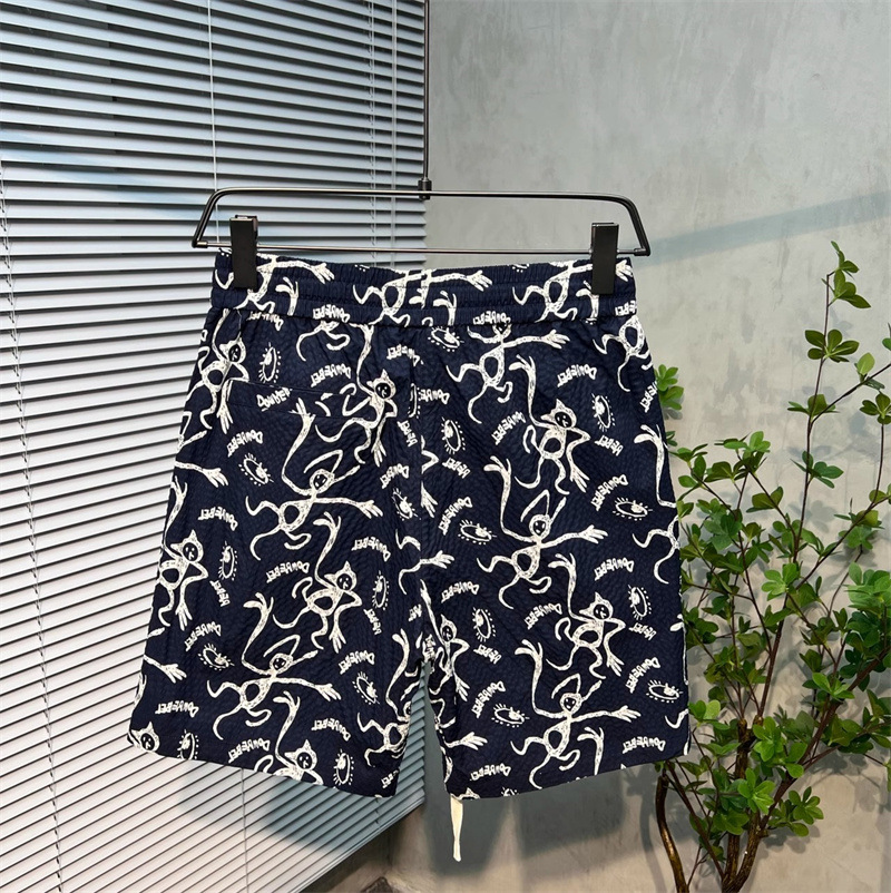 Men's Floral Print Athletic Shorts Trendy Summer Casual Fashion Thin Five Point Pants Cool Versatile Beach Wear_viptrois.com