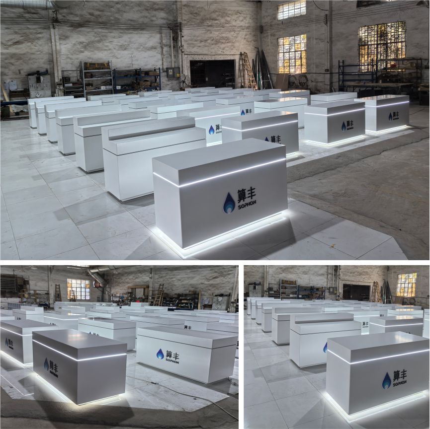 广州源头工厂 - 欧美爆款服装店展示柜 - 烤漆玻