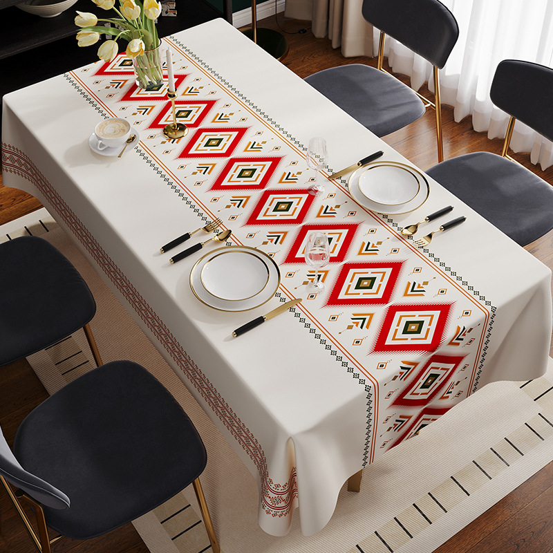 Mantel para Mesa de Comedor y Centro de PVC Impermeable, Resistente al Aceite y al Calor