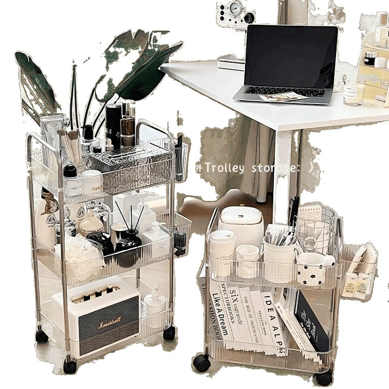 Аcrylic cart для кровати, полка для стола, система хранения
