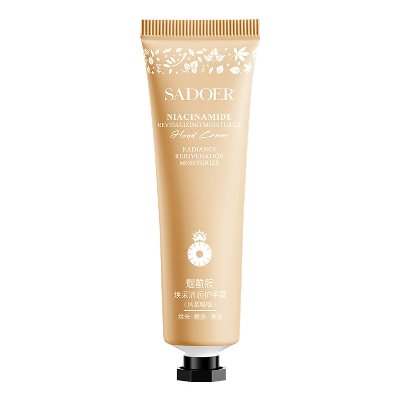 SADOER nicotinamida crema de manos humectante anti-agrietamiento crema de manos para el cuidado de la piel de otoño y invierno, pequeña rama de alto valor al por mayor