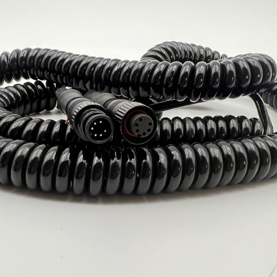 批发供应六芯航空插头螺旋电缆延长线电源线电动耐磨铜线阻燃型