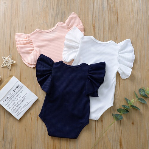 Kids' Summer Jumpsuit Romper Children's Vest Girls' Instagram-style European and American Cross-border Crawling Suit One-piece Short-sleeved Outfit