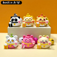 卡通创意吉祥钥匙扣包包配饰挂件汽车钥匙链挂饰精品新春礼品批发