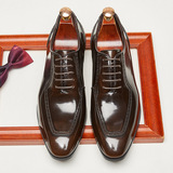 Туфли для кожаной обуви в английском стиле, ретро пиджак классического кроя, оксфорды, в британском стиле