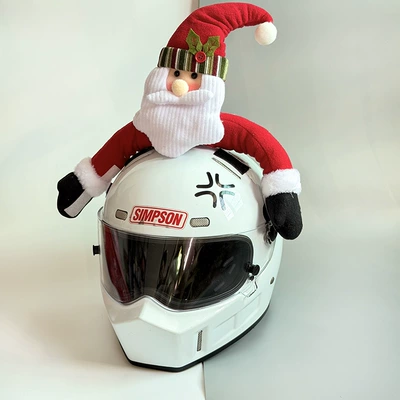 Decoration Horns Ski Helmet Motosiklet dəbilqələri - santa-claus-with-long-hands-without-helmet