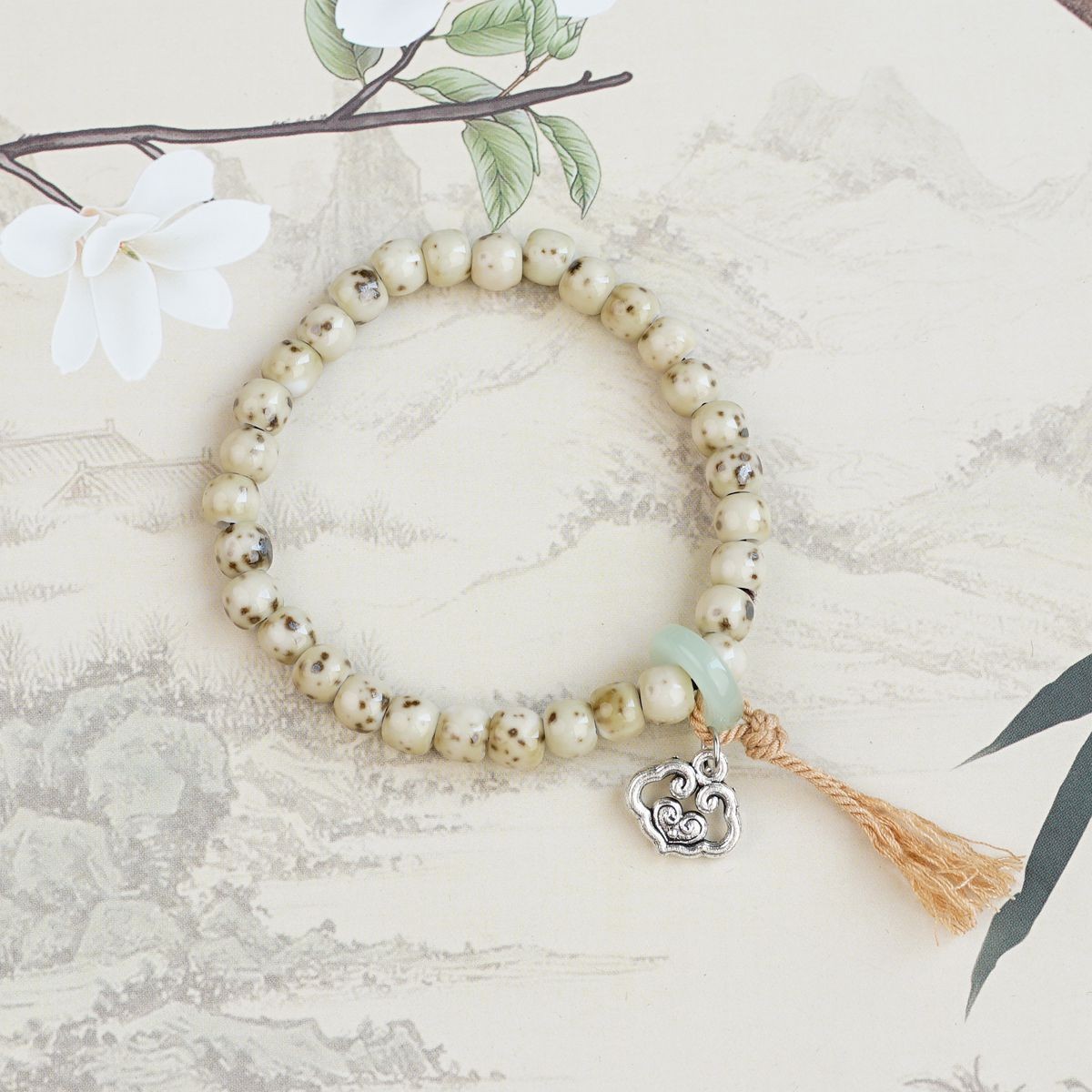 Pulsera de Cerámica para Mujer Hecho a Mano Diseño de Gato image 211