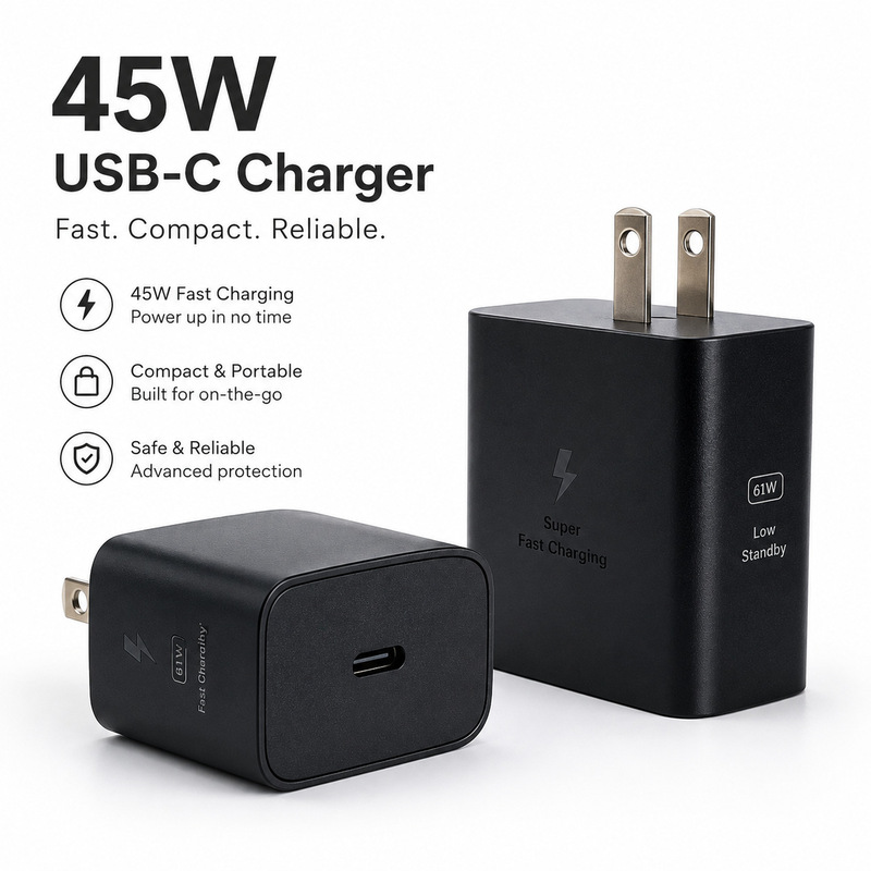 Suitable for Samsung S26Ultra45W Charger S24 Mobile Phone Gallium Nitride Charger Super Fast Charging 3.0 Set