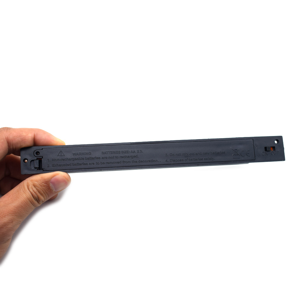 工艺品礼品灯风扇电池盒4.5V长条形AA电池仓塑胶外壳带开关