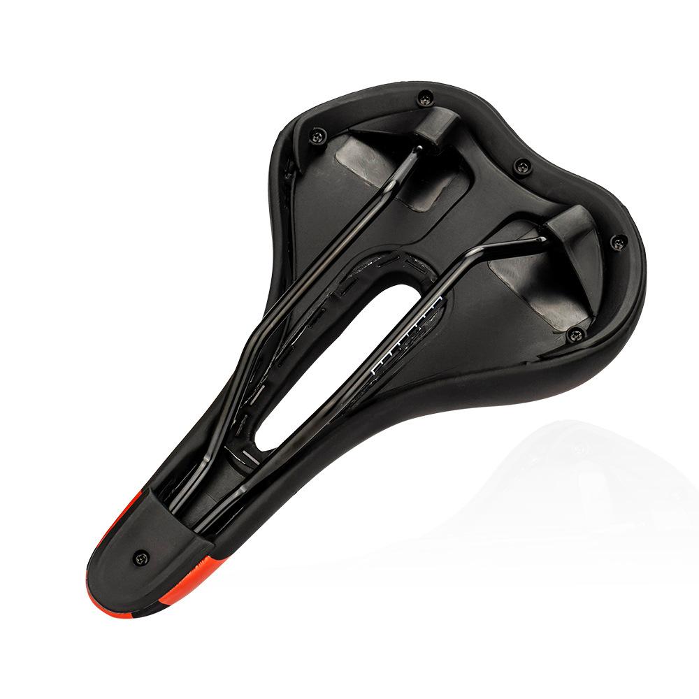 Cojín de bicicleta de carretera de montaña transfronterizo ZTTO Cojín de sillín cuero de microfibra Bolso de asiento plegable hueco cómodo y transpirable