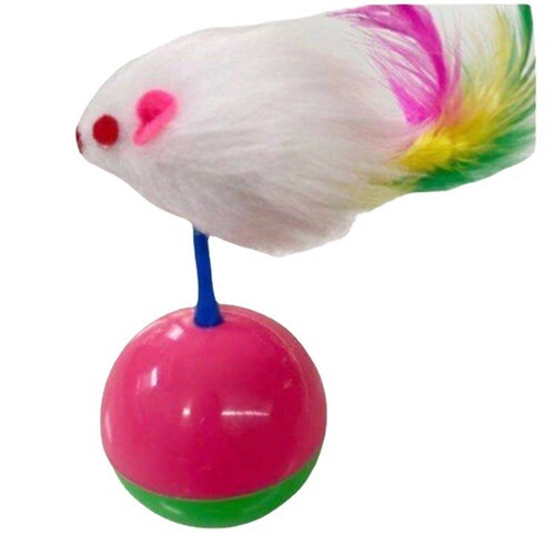 Cross-border Amazon cat toys funny cat ball cat interactive self-pleasure relief toy plush mouse tumbler