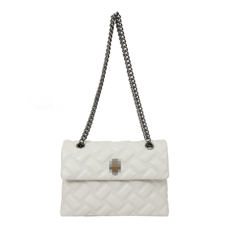 Bolso de mujer de pu transfronterizo nuevo estilo cadena de rombos de gran capacidad bolso cuadrado pequeño estilo europeo y americano tendencia de moda bolso de mensajero