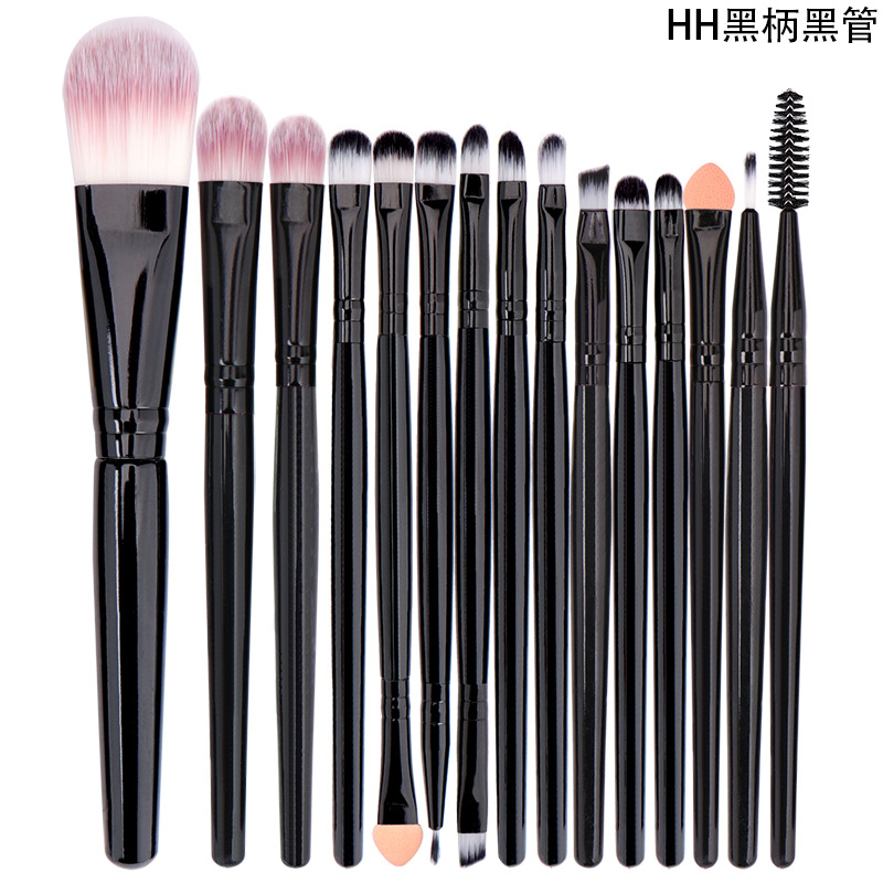 Bangfei 15 pinceles de maquillaje traje de sombra de ojos cepillo de cejas cepillo de pestañas cepillo de labios conjunto completo herramientas de belleza en stock