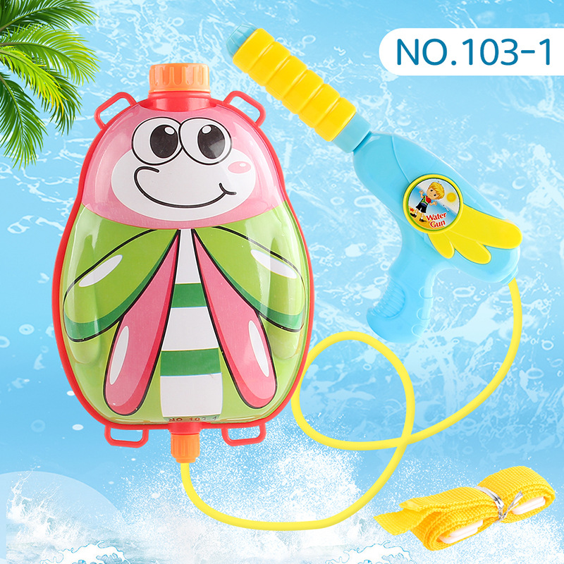 Juguetes de agua de playa para niños mochila de dibujos animados pistola de agua para niños y niñas rociador de agua de verano pistola de agua extraíble de gran capacidad