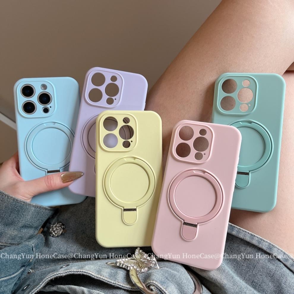 Magnetic Silicone Phone Case For Iphone 15 Pro 14 13 Shockproof_voghion.com