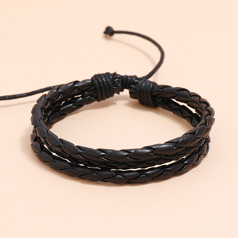 Fashion woven leather bracelet wholesale