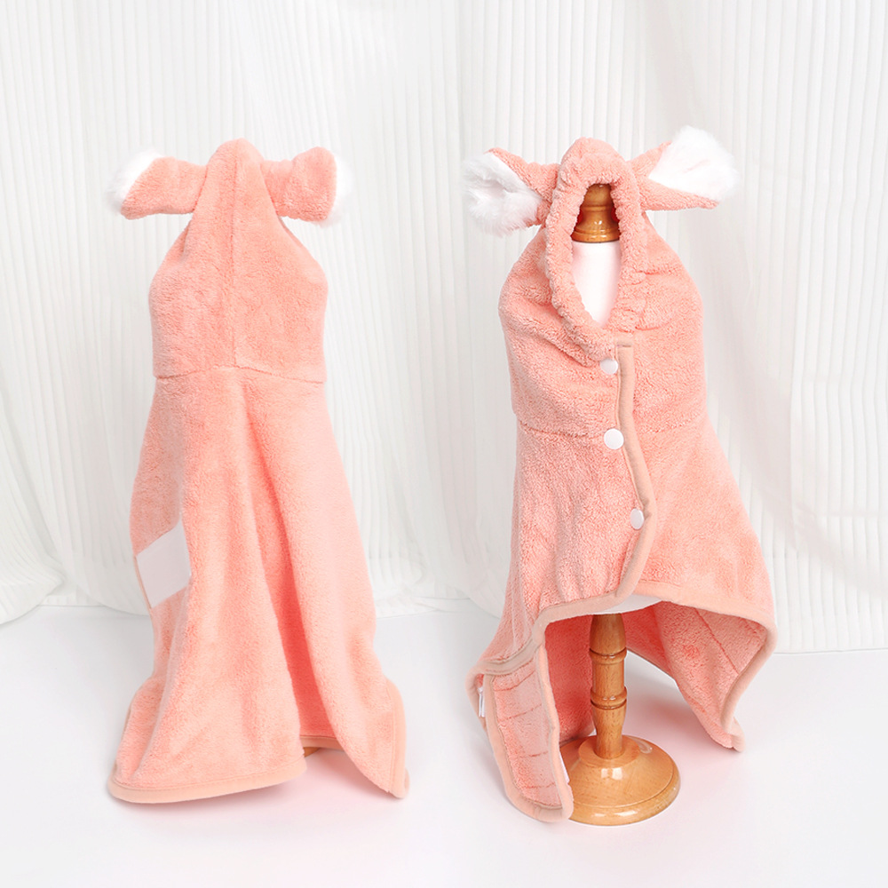 Perros para mascotas, bañarse, toallas absorbentes, albornoces con capucha de secado rápido, toallas de baño con capucha, ropa para cachorros