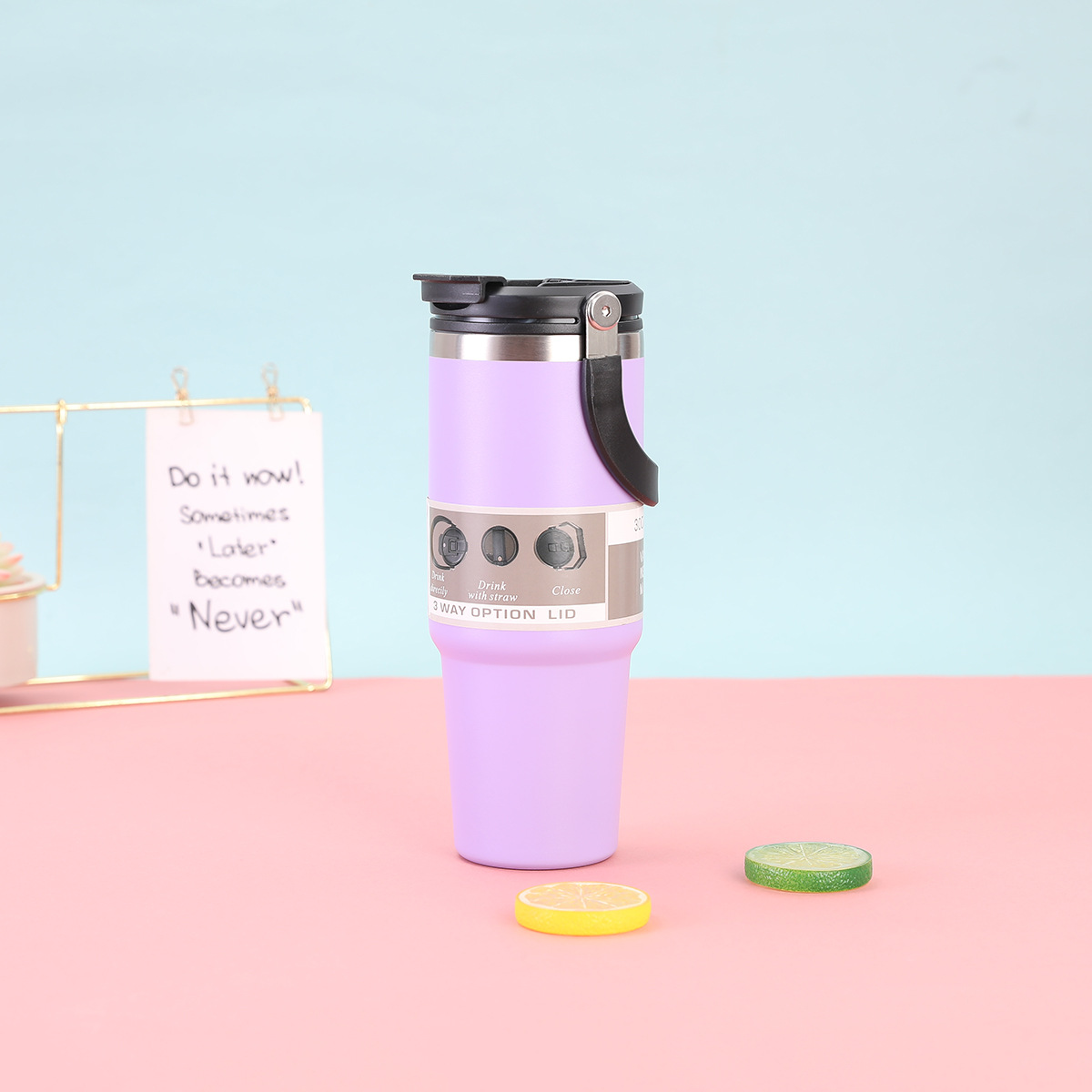 Taza de coche portátil transfronteriza de 30oz Taza de vacío de doble capa de acero inoxidable 304 Taza de vacío Taza de hielo al aire libre