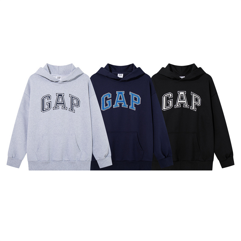 Gap Cross-Border Trade Heavyweight Embroidered Loose-Fitting Youth Couple Pullover Terry Hooded Commuter Casual Ins Sweatshirt Gap Cross-Border Trade Heavyweight Embroidered Loose-Fitting Youth Couple Pullover Terry Hooded Commuter Casual Ins Sweatshirt
