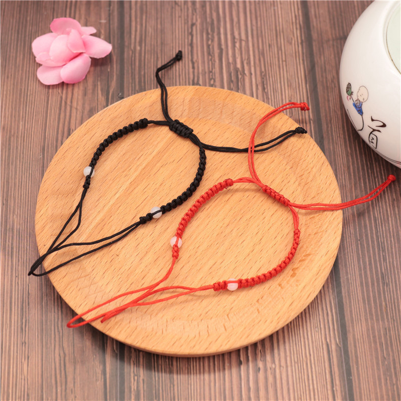 Woven ethnic red rope bracelet handmade