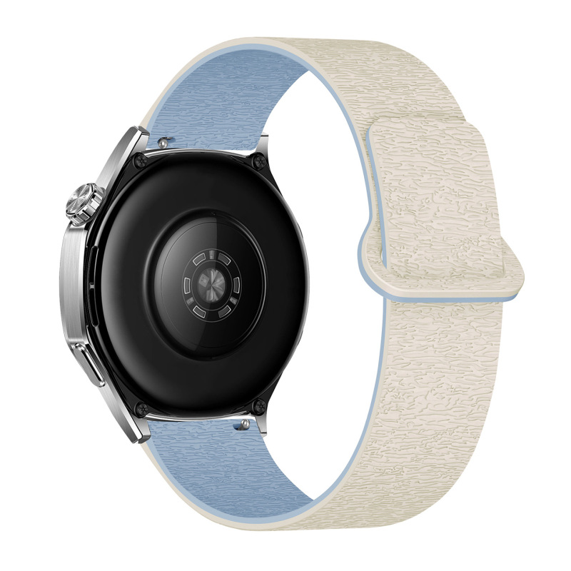适用华为GT4/gt5/watch5三星watch4运动风木纹软磁硅胶磁吸手表带|undefined