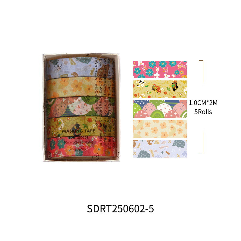 El viento y la casa retro y papel cinta adhesiva conjunto de rollo completo en el viento de mano cuenta de película base decoración pegatinas DIY