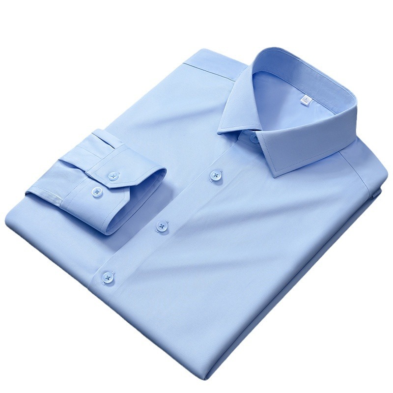 Camisas de manga larga de hombre primavera y otoño delgada estilo de alto nivel de negocios casual vestido formal no quemado casual camisa profesional