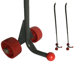 Factory Customized Wholesale Spot Gray Paint Hand Push Rod Cart Light High Load-Bearing Metal Trolley