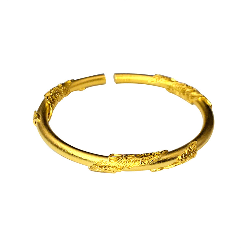 Vietnam oro clásico estilo étnico pulsera de las mujeres chapadas en oro joyería xiangsi ratán moda pulsera abierta regalo de cumpleaños