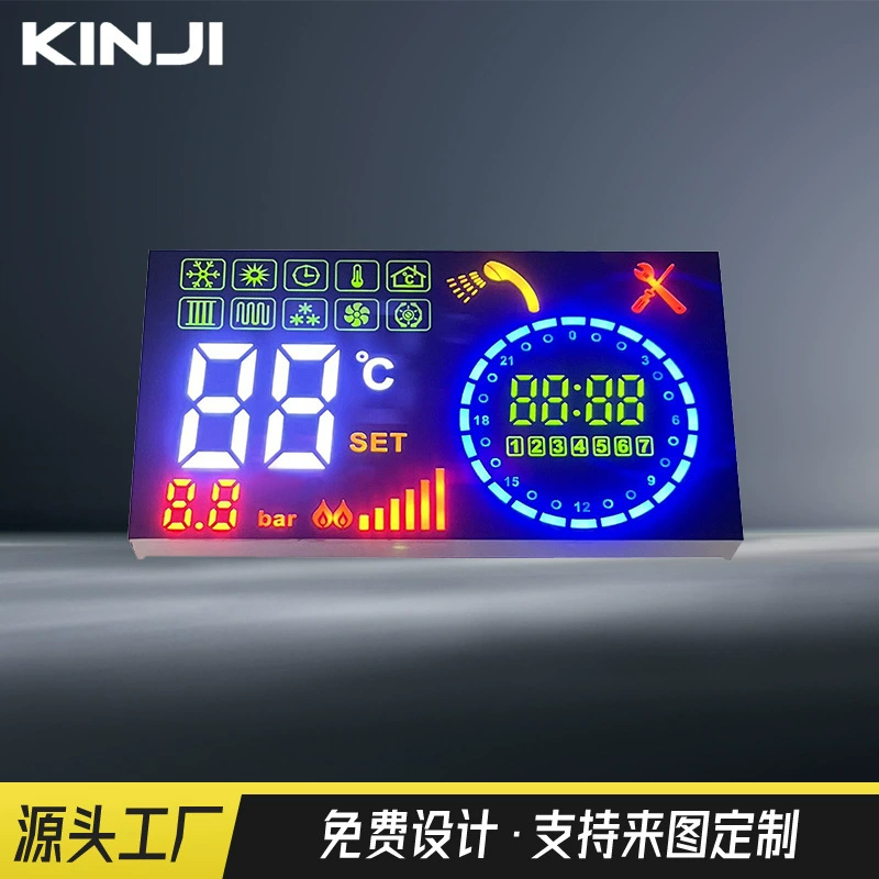 Производитель источника поставляет светодиодную нагревательную печь, настенную печь, цифровой цветной экран, экран с сегментным кодом высокой яркости, который можно настроить