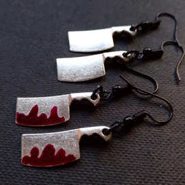 热销 2件装哥特刀耳环匕首  厂家直销