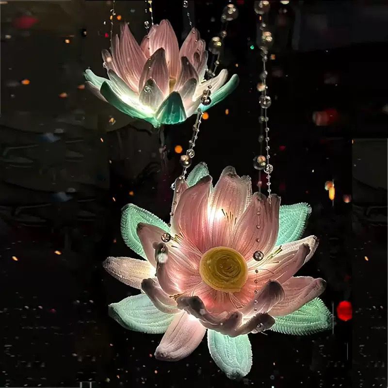 中秋节古风扭扭棒diy荷花灯材料包制作莲花灯送闺蜜情侣节日礼物|undefined