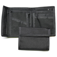 跨境牛津布短款卡包学生迷你零钱包魔术贴两折拉链零钱包