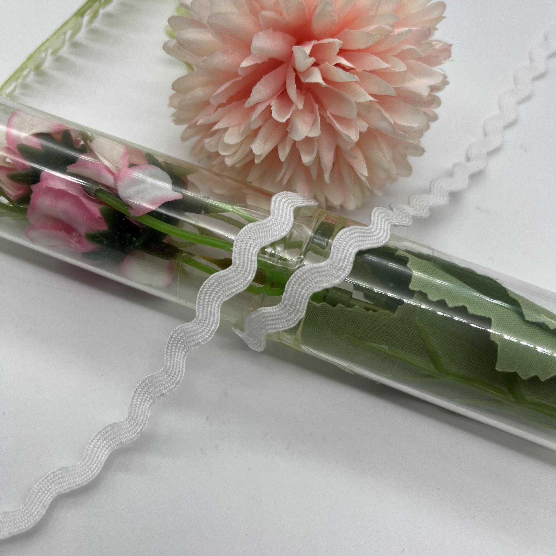 5mm color sólido ondulado en forma de S correas curvas de encaje correas cortinas sombreros ropa para niños vestidos accesorios de boda accesorios de ropa