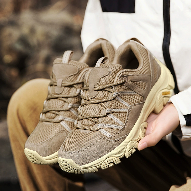 Мужская обувь большого размера с дышащей сеткой, уличная спортивная походная обувь, легкая мужская повседневная походная обувь на толстой подошве