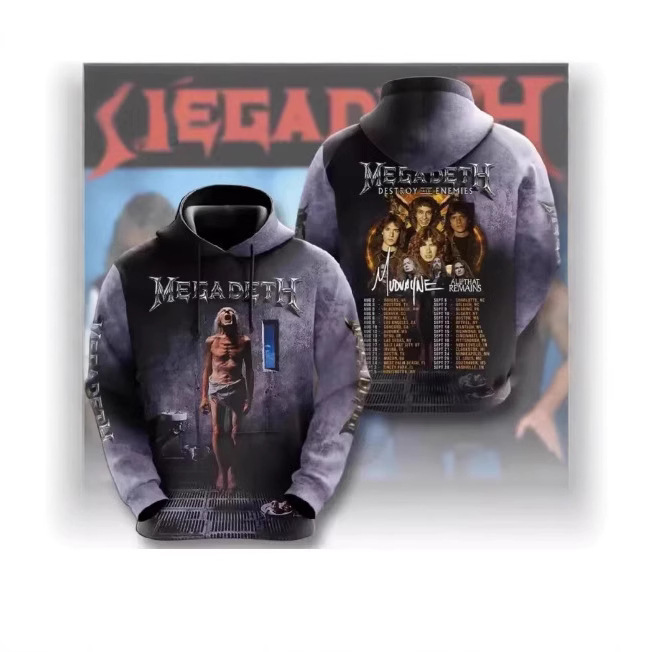 Popular Band Megadeth Hoodies Sweatshirtss 3D Printed Men/Women Hip Hop Tracksuits Boy Outwear