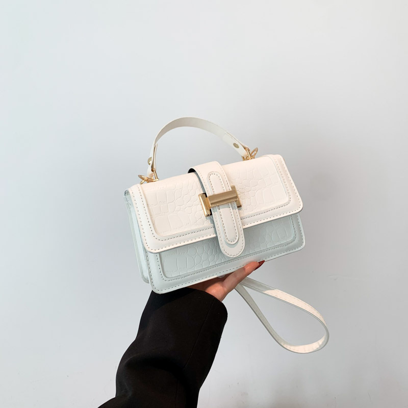 Elegante simple moda color sólido bolso 2024 principios de primavera nuevo versátil ins hombro mensajero bolsa pequeña bolsa cuadrada para las mujeres