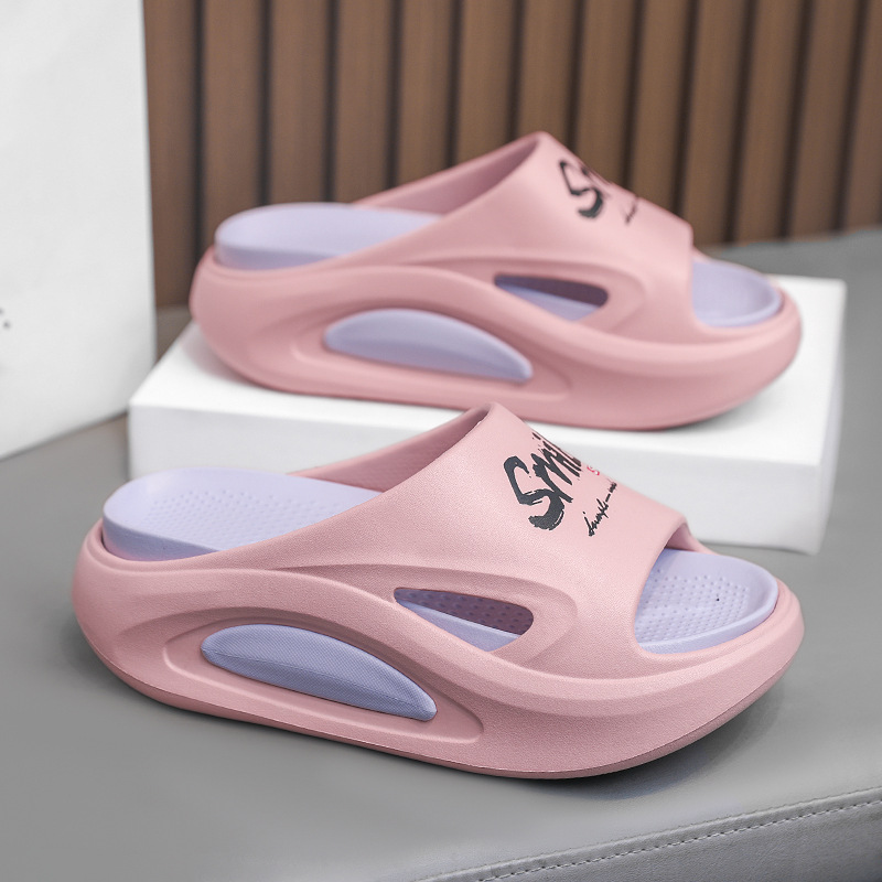 Verano EVA ligera y cómoda zapatillas de moda de mujer 5.0 pisar la mierda en el hogar al aire libre dos zapatillas antideslizantes