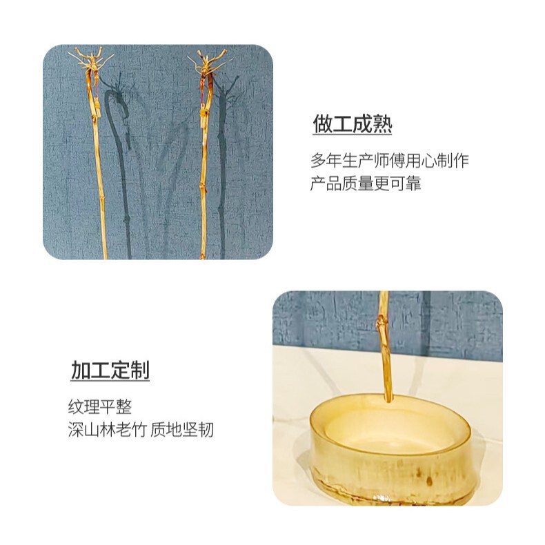 创意手工竹制龙挂香书房酒店倒流香熏香摆件茶台布景装饰龙头香架|undefined