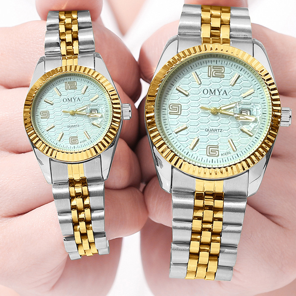 Omya Couple Watch Manufacturer Fashion Business Calendar Waterproof Watch Couple Watch Lover Gift Watch